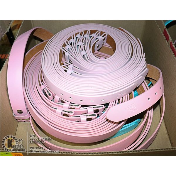 FLAT OF LEATHER BELTS