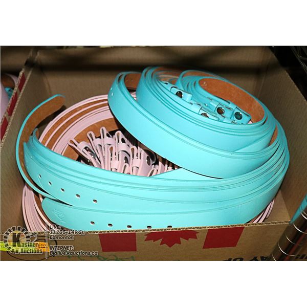 FLAT OF LEATHER BELTS