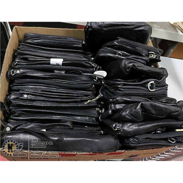 FLAT LOT OF BRAND NEW LEATHER PURSES