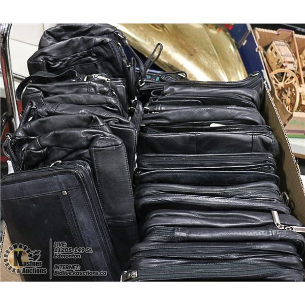 FLAT LOT OF BRAND NEW LEATHER PURSES