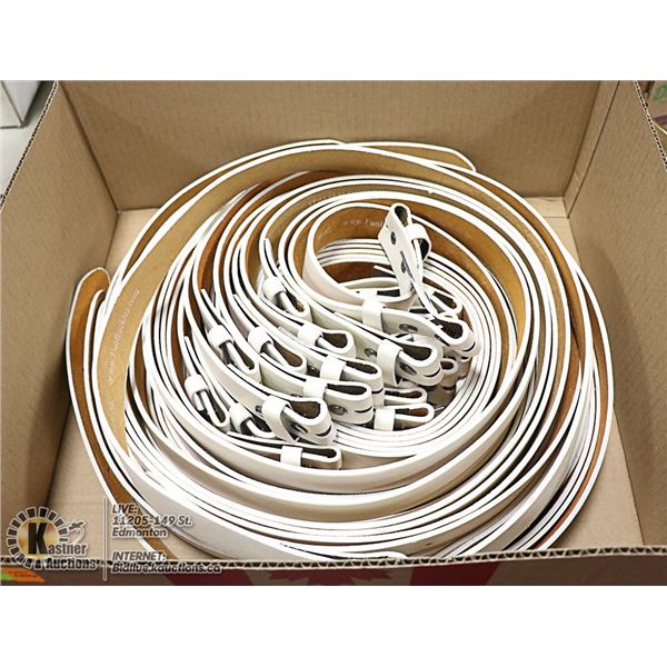 BOX LOT OF LEATHER BELTS