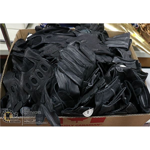 BOX LOT OF BRAND NEW LEATHER GLOVES