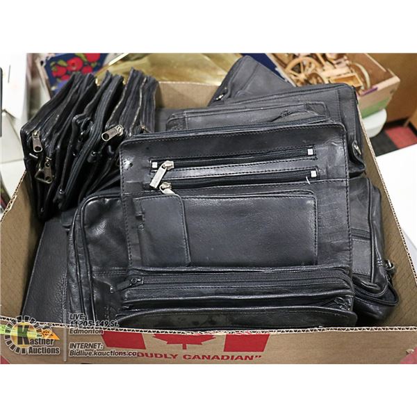 FLAT LOT OF BRAND NEW LEATHER PURSES