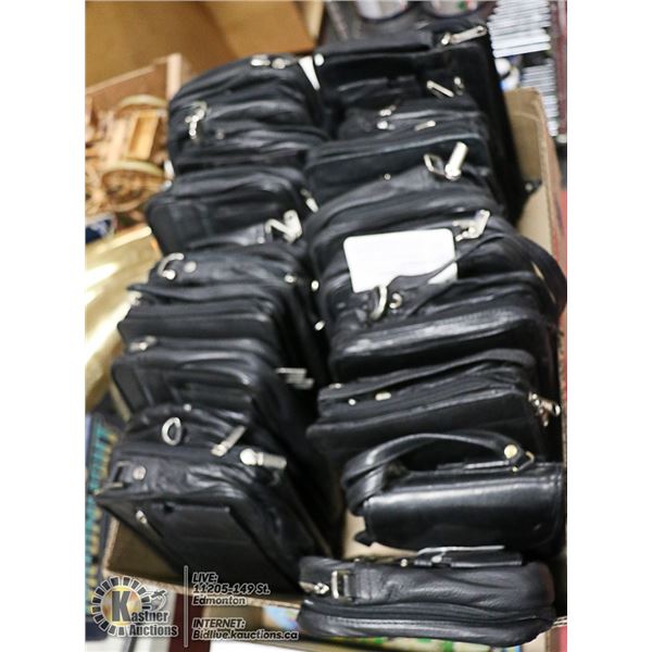 FLAT LOT OF BRAND NEW LEATHER PURSES