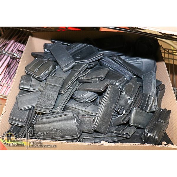 FLAT LOT OF BRAND NEW LEATHER POUCHES