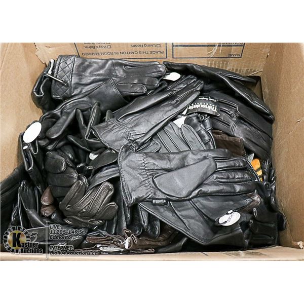 BOX OF BRAND NEW LEATHER GLOVES