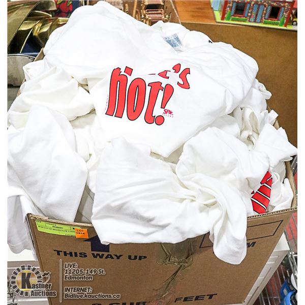 BOX LOT OF BRAND NEW T-SHIRTS