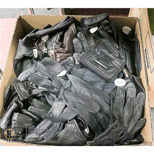 FLAT LOT OF BRAND NEW LEATHER GLOVES