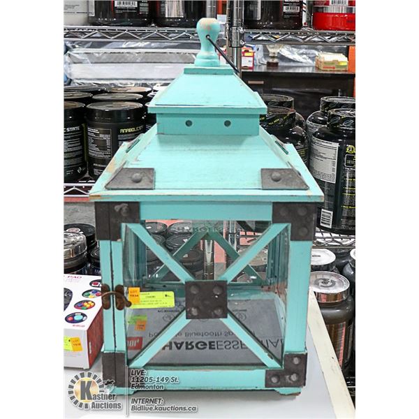 ROBINS EGG BLUE TERRARIUM LARGE APP 12 X 24