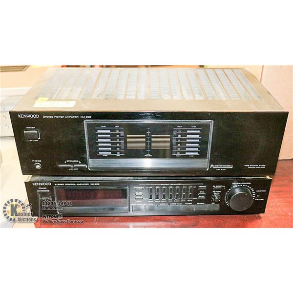 KENWOOD KM 208 POWER AMP & KC 208 CONTROL AMP