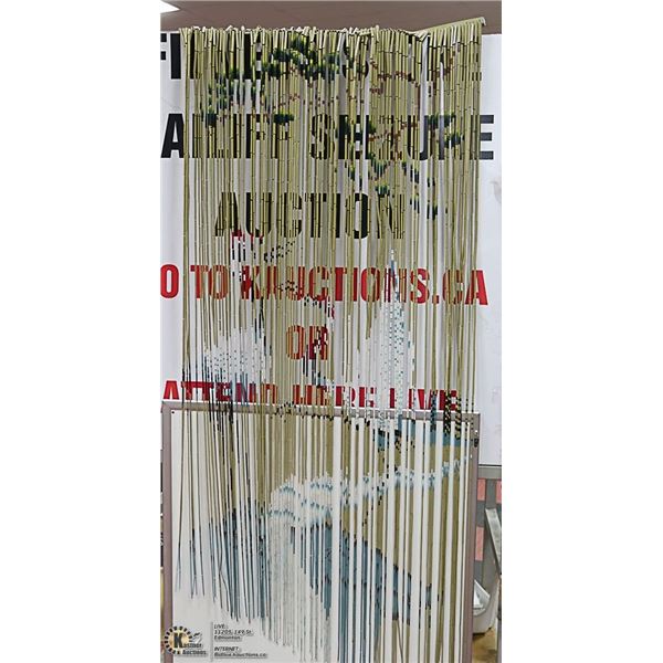 NEW BEADED CURTAIN / WALL HANGING W/ 2 CRANES AS