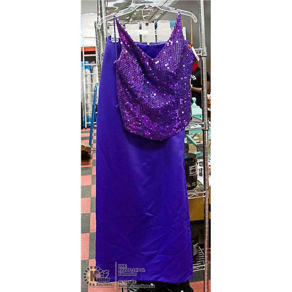 PURPLE W/ SEQUENCE TOP BONNY DESIGNER FORMAL 2PC
