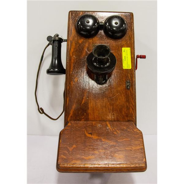 NORTHERN ELECTRIC OAK WALL PHONE