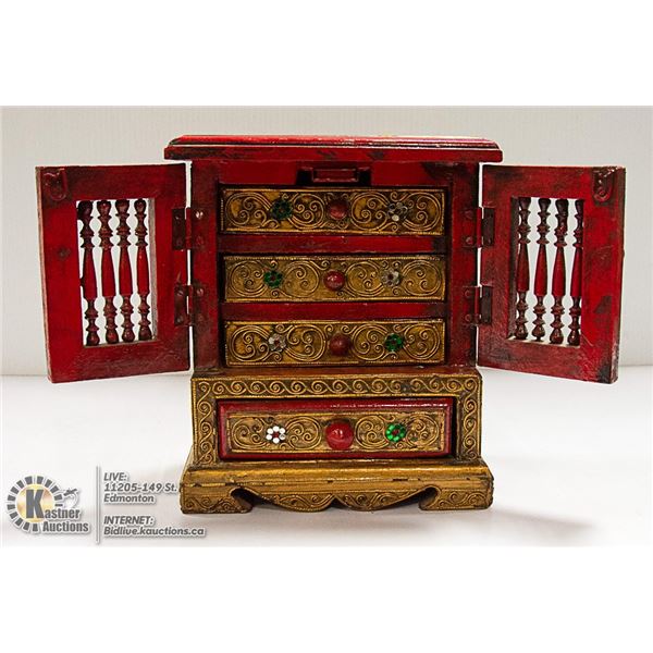 RED DECO JEWELRY BOX