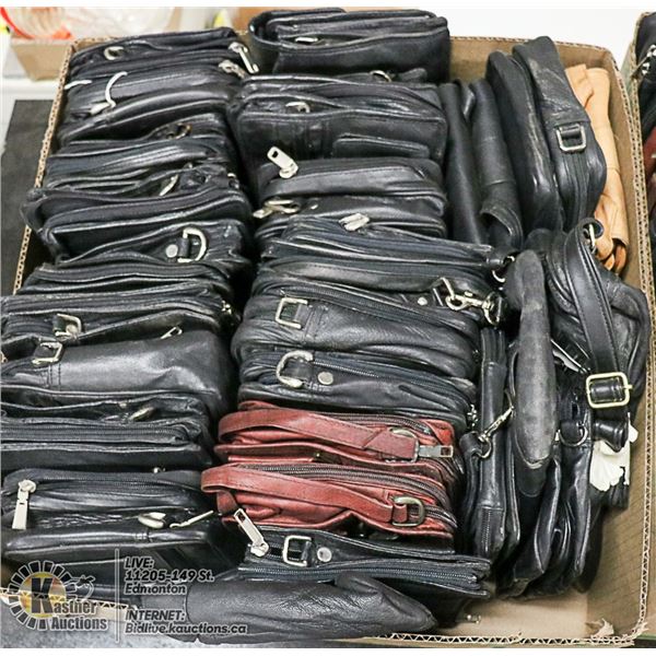 FLAT LOT OF BRAND NEW LEATHER PURSES