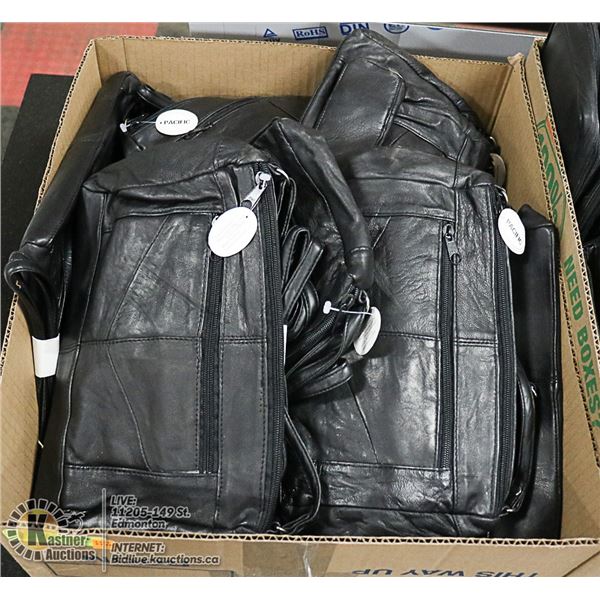 FLAT LOT OF BRAND NEW LEATHER PURSES