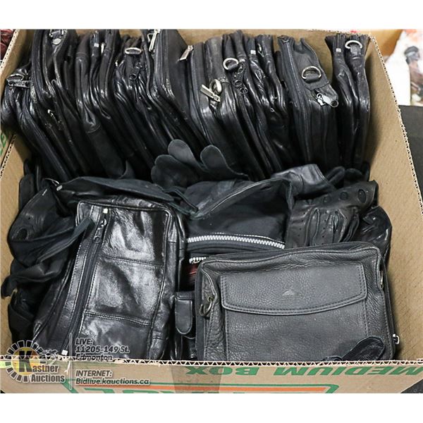 FLAT LOT OF BRAND NEW LEATHER PURSES