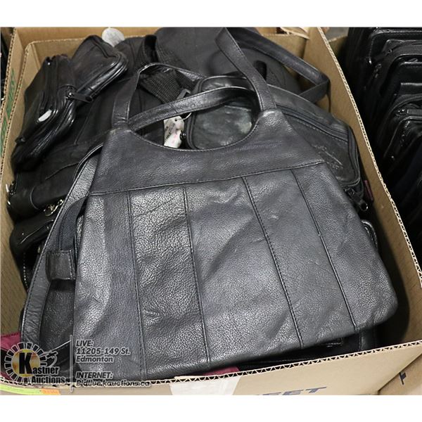 FLAT LOT OF BRAND NEW LEATHER PURSES