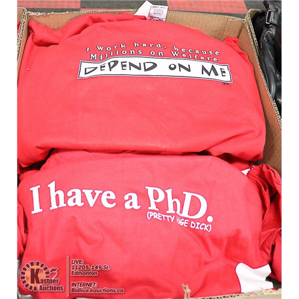 FLAT LOT OF BRAND NEW T-SHIRTS