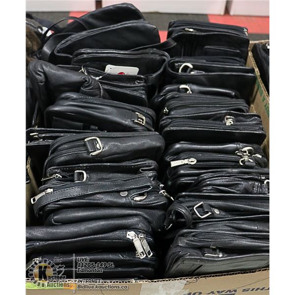 FLAT LOT OF BRAND NEW LEATHER PURSES