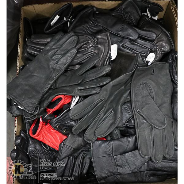 FLAT OF BRAND NEW LEATHER GLOVES