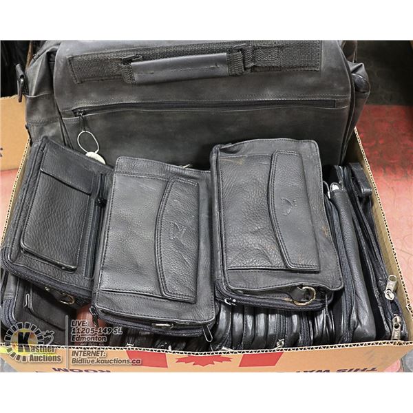 FLAT LOT OF BRAND NEW LEATHER PURSES