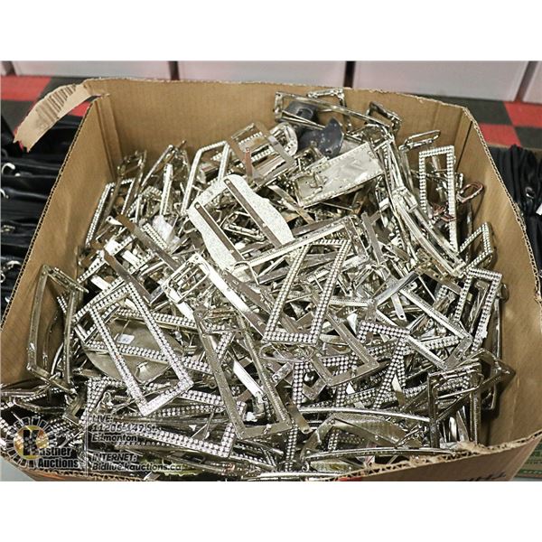 BOX LOT OF BELT BUCKLES