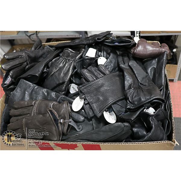 FLAT LOT OF BRAND NEW LEATHER GLOVES