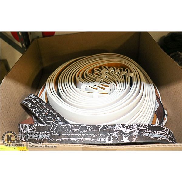 FLAT LOT OF BRAND NEW LEATHER BELTS