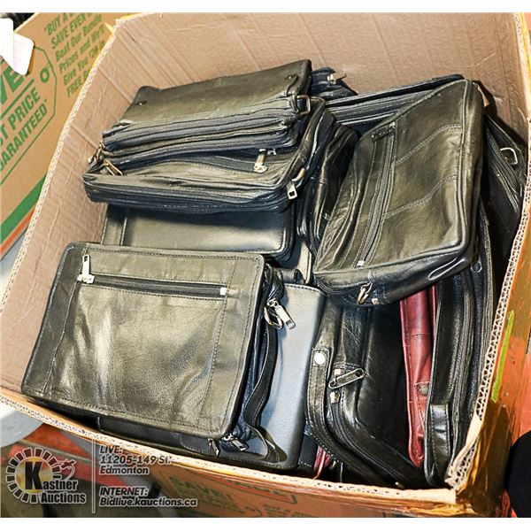 FLAT LOT OF BRAND NEW LEATHER PURSES