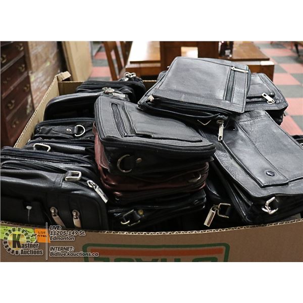 FLAT LOT OF BRAND NEW LEATHER PURSES