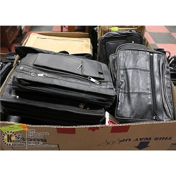 FLAT LOT OF BRAND NEW LEATHER PURSES