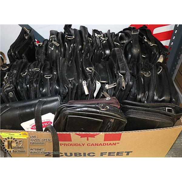 FLAT LOT OF BRAND NEW LEATHER PURSES