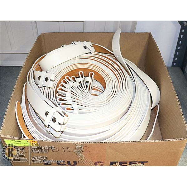FLAT LOT OF BRAND NEW LEATHER BELTS
