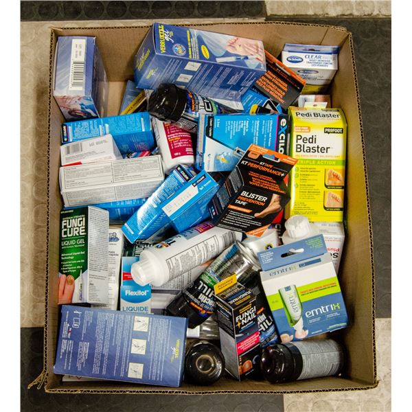 FLAT LOT OF FOOT CARE PRODUCTS