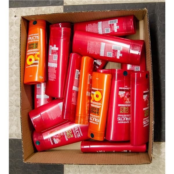 FLAT LOT OF GARNIER HAIR CARE PRODUCTS