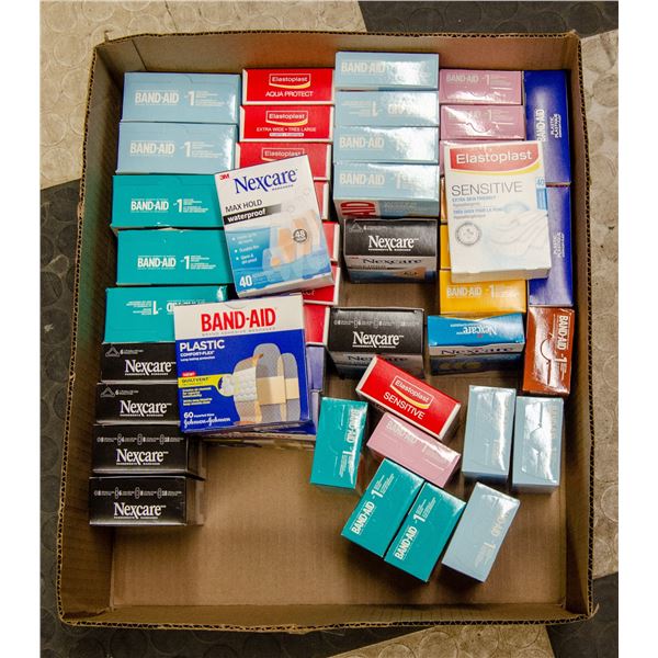 FLAT LOT OF BRAND NAME BAND-AIDS