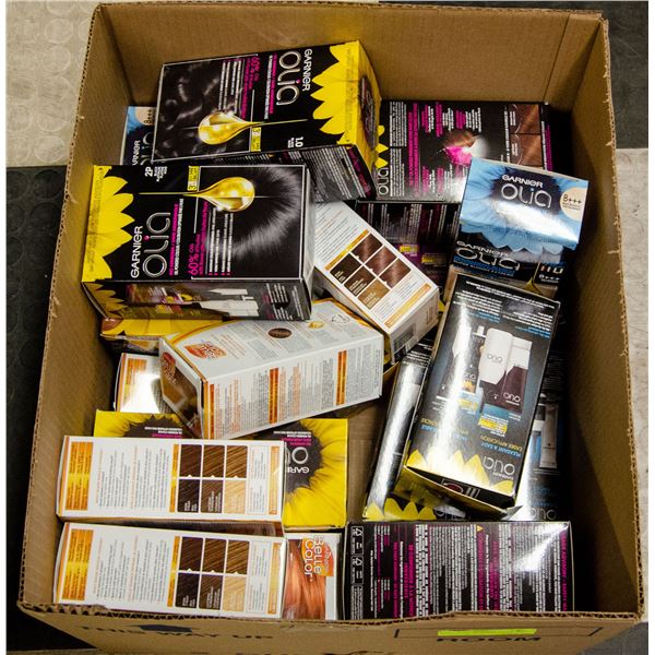 BOX LOT OF HAIR DYE PRODUCTS