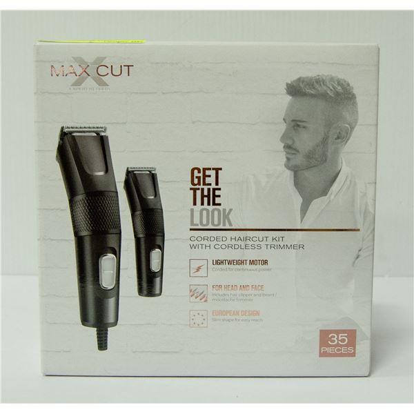 MAX CUT CORDED HAIRCUT KIT WITH CORDLESS TRIMMER