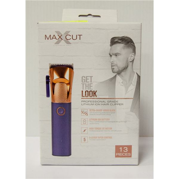 MAX CUT PROFESSIONAL GRADE LITHIUM HAIR CLIPPER