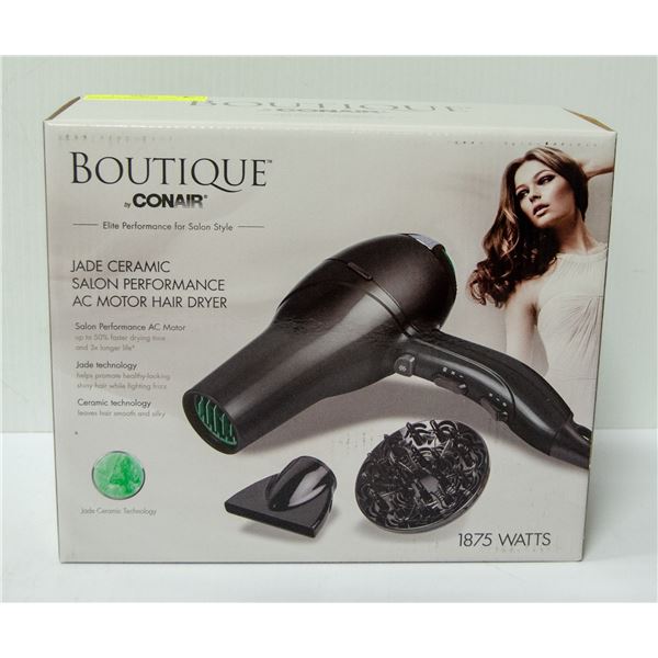 BOUTIQUE BY CONAIR JADE CERAMIC HAIR DRYER