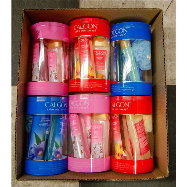 FLAT OF CALGON BODY CARE PRODUCTS