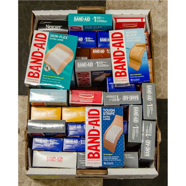 FLAT LOT OF BRAND NAME BAND-AIDS