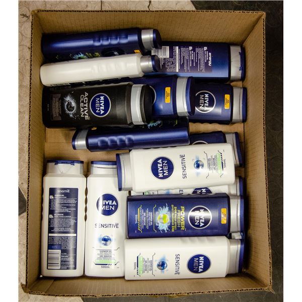 FLAT LOT OF NIVEA  BODY WASH PRODUCTS