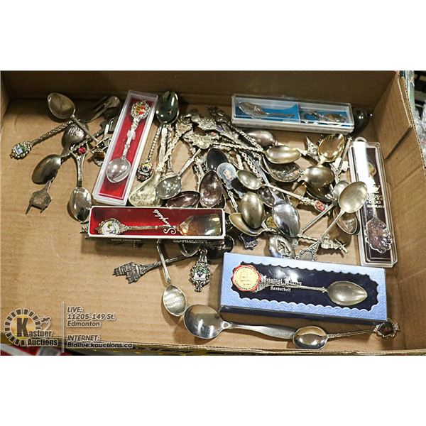 FLAT OF VINTAGE SILVER SPOONS