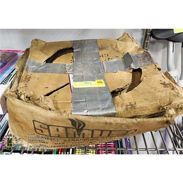 BOX OF METAL BENDING & CLIPS