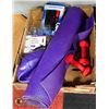 Image 1 : LARGE FLAT OF HOME FITNESS/WORKOUT GEAR