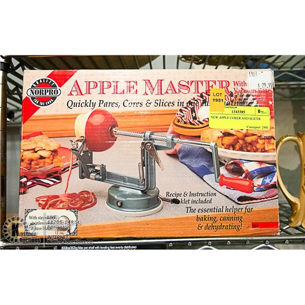 NEW APPLE CORER AND SLICER