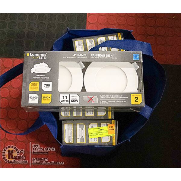 10 RECESSED LIGHTS 4 PANEL WITH INTEGRATED JUNCT