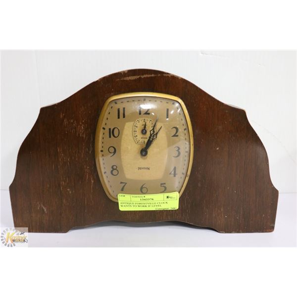 ANTIQUE FORESTVILLE CLOCK WANTS TO WORK IF LEVEL